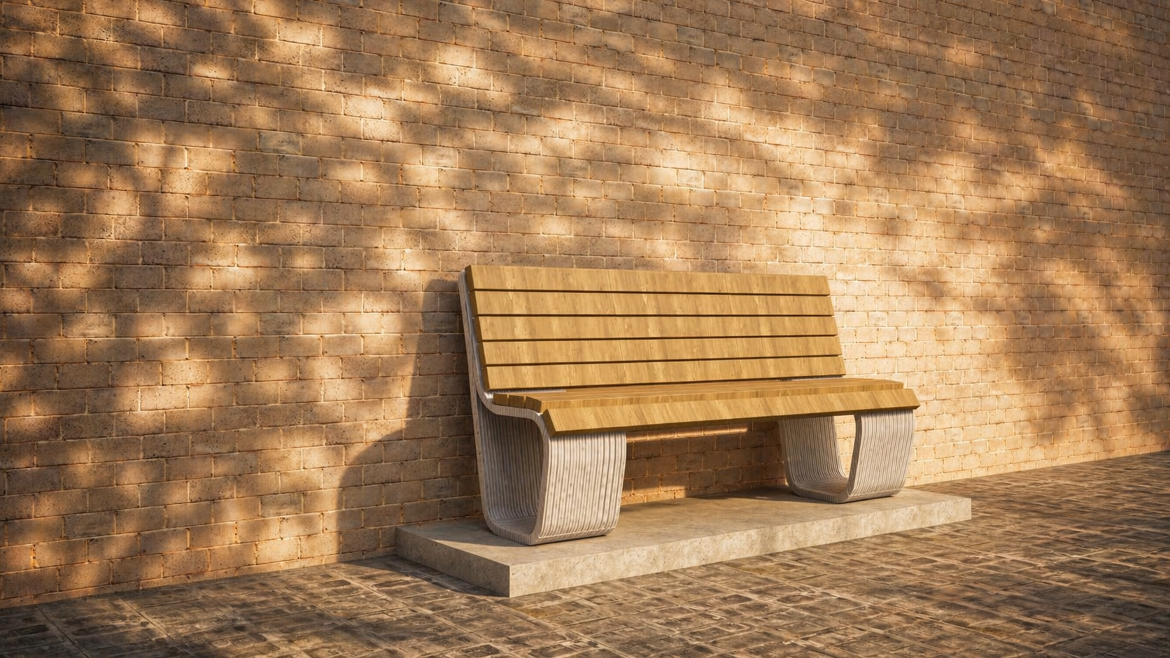 3D Printed Concrete Bench - CORE Detail View